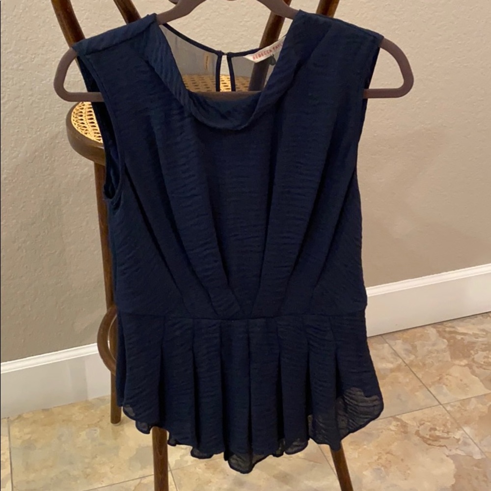 Navy blue Rebecca Taylor blouse